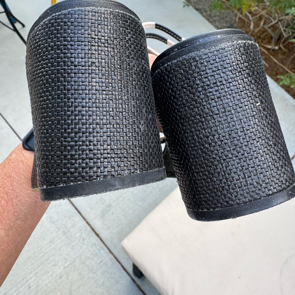 Vince Camuto Black Wedge Sandals - Picture 5 of 11